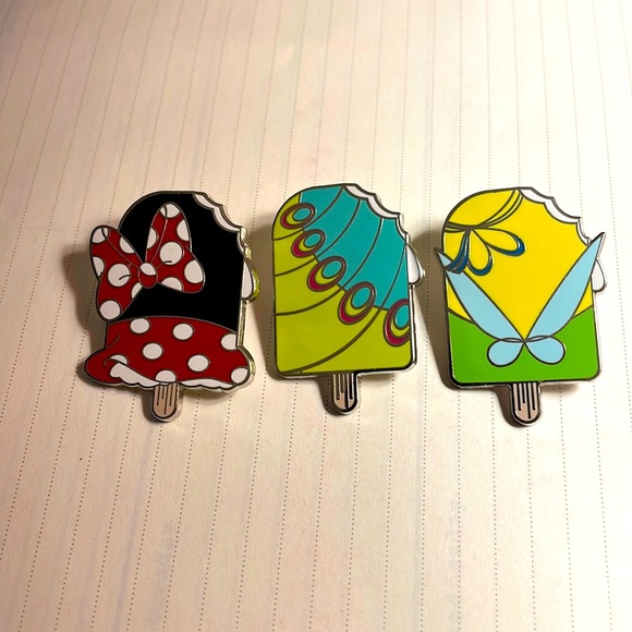 Disney Other Authentic 3pk Disney Ice Cream Pins Poshmark